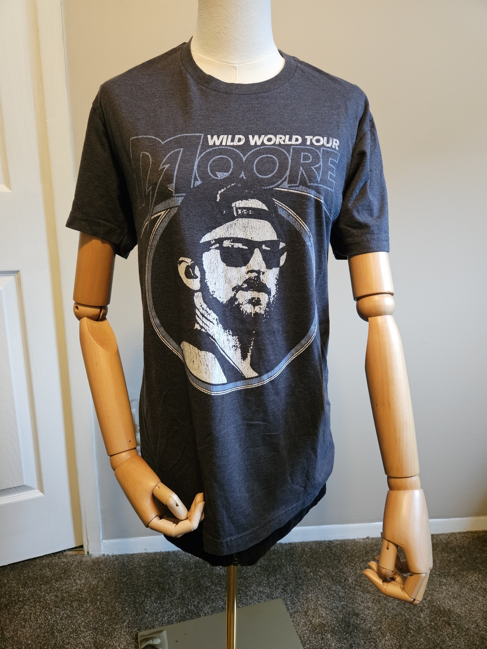 Next Level Apparel Charcoal Wild World Tour Graphic Tee Kip Moore.